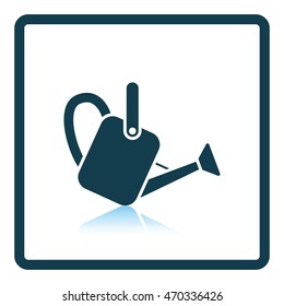Watering can icon. Shadow reflection design. Vector illustration.