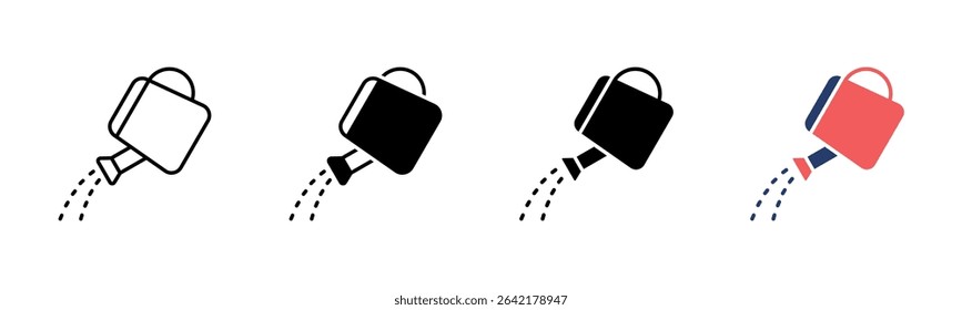 Watering Can icon sheet multiple style collection