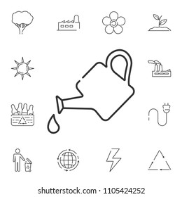 watering can icon. Simple element illustration. watering can symbol design from Ecology collection set. Can be used in web and mobile on white background