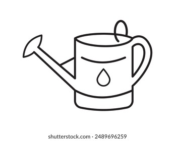 watering can icon symbol, Garden watering can vector icon, watering can on white background