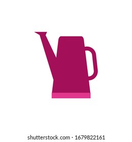 Watering can icon template. Irrigation symbol vector sign isolated on white background. Illustration in flat style for graphic and web design