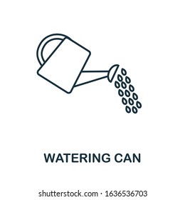 Watering Can icon. Thin line style element from farm icons collection. Outline Watering Can icon for computer and mobile.