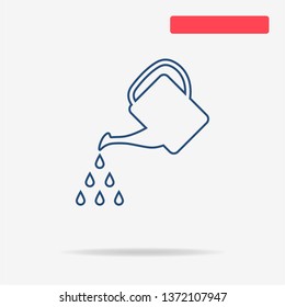 Watering can icon. Vector concept illustration for design.