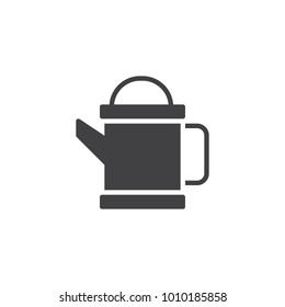 Watering can icon vector, filled flat sign, solid pictogram isolated on white. Symbol, logo illustration.