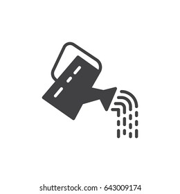 Watering can icon vector, filled flat sign, solid pictogram isolated on white. Symbol, logo illustration. Pixel perfect