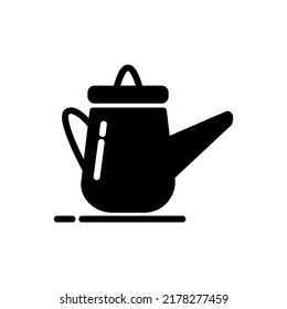 regar puede icono de plantilla de logotipo de ilustración vectorial para muchos fines. Aislado sobre fondo blanco. estilo glifo.