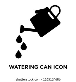 Watering Can icon vector isolated on white background, Watering Can transparent sign , dark pictogram