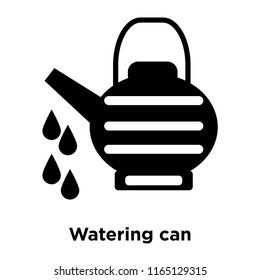 Watering can icon vector isolated on white background, Watering can transparent sign , black symbols