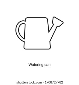 Watering can icon vector on white background. Black icon illustration