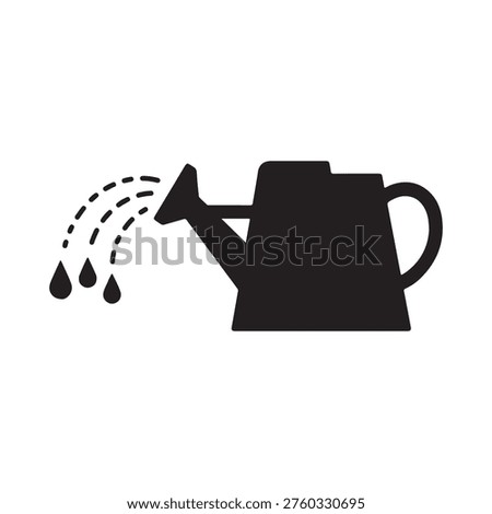 Watering can icon. Vector plant watering. 
