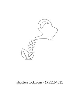 Watering can icon vector. Watering plants icon 