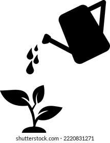 regar puede icono símbolo vector plantilla en fondo blanco..eps