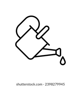 watering can icon with white background vector stock illustration