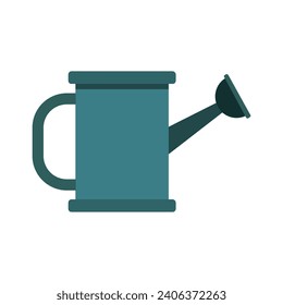 Watering can illustrated on white background