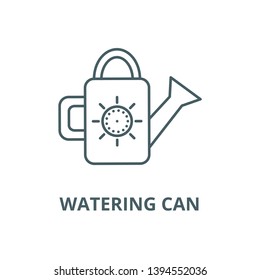 Watering can illustration vector line icon, linear concept, outline sign, symbol