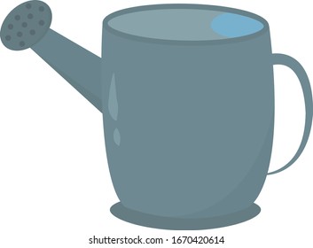 Watering can, illustration, vector on white background.