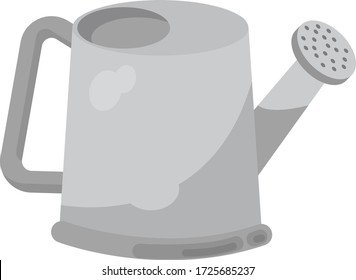Watering can illustration, vector on white background