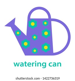 Watering can isolated on white background. Vector illustration
