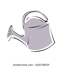 watering can isolated on a white background in EPS10