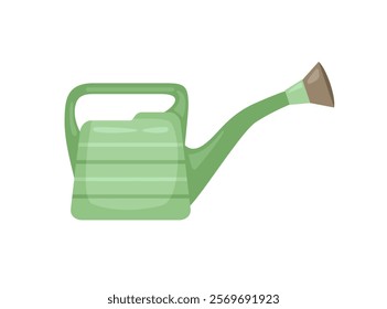 Watering can isolated on white background. Gardening tool icon. Vector cartoon flat illustration.