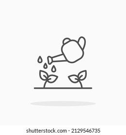 Watering can line icon. Editable stroke and pixel perfect. Can be used for digital product, presentation, print design and more.