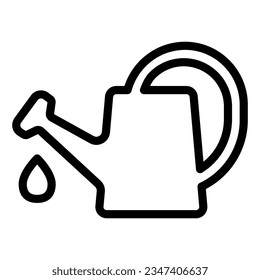 Watering can line icon, farm garden concept, bailer sign on white background, Garden water can icon in outline style mobile concept web design. Vector graphics.