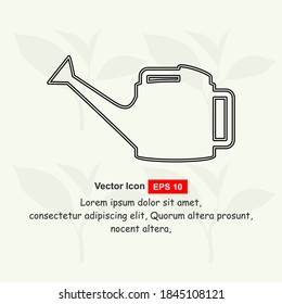 Watering can line icon, outline vector sign, linear style pictogram isolated on white. Symbol, logo illustration. Editable stroke