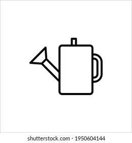 Watering Can Line Icon In A Simple Style. Vector sign in a simple style isolated on a white background. 64x64 pixel.
