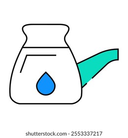 watering can line icon vector. watering can sign. isolated symbol illustration