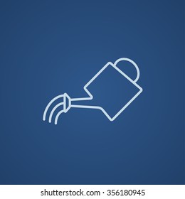 El riego puede alinear iconos para web, móvil e infografía. Icono azul claro del vector aislado en fondo azul.