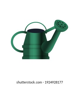 Watering Can. Modern Flat Vector Illustration. Gardening Concept. Social Media Template.