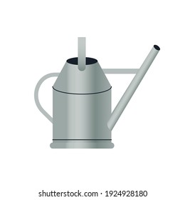 Watering Can. Ilustración moderna de vectores planos. El concepto de jardinería. Plantilla de medios sociales.
