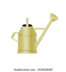 Watering Can. Ilustración moderna de vectores planos. El concepto de jardinería. Plantilla de medios sociales.