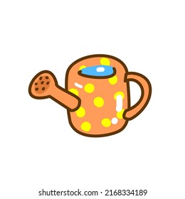 The watering can on background.