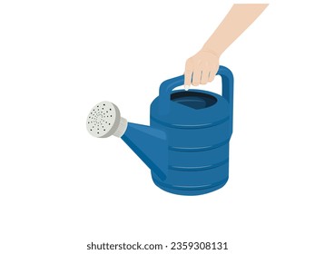 Watering can on a white background.