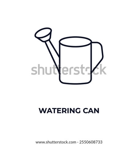 watering can outline icon. Linear vector from ecology concept. Thin line watering can icon isolated on white background