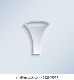 watering can - paper vector icon