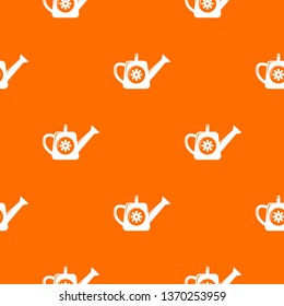Watering can pattern vector orange for any web design best