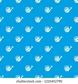 Watering can pattern vector seamless blue repeat for any use