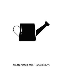 watering can, watering plants icon in black flat glyph, filled style isolated on white background