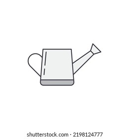 watering can, watering plants icon in color, isolated on white background 