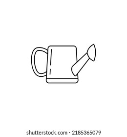 watering can, watering plants icon in line style icon, isolated on white background