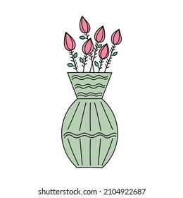 Wasserdose für Pflanzen, Vektorsymbol, Tränkblumen, Vase