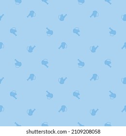 El agua puede ser un patrón sin fisuras. Fondo del jardín. Textura repetida en forma de doodle para tela, papel envolvente, papel pintado, tejido. Ilustración vectorial.