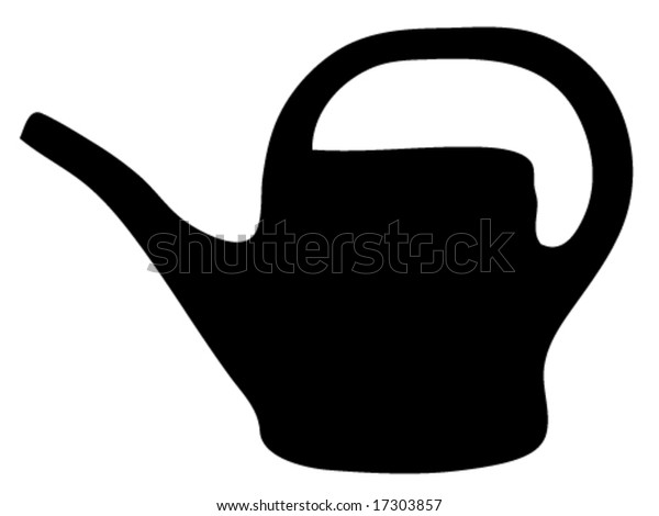 Watering Can Silhouette Stock Vector (Royalty Free) 17303857 | Shutterstock