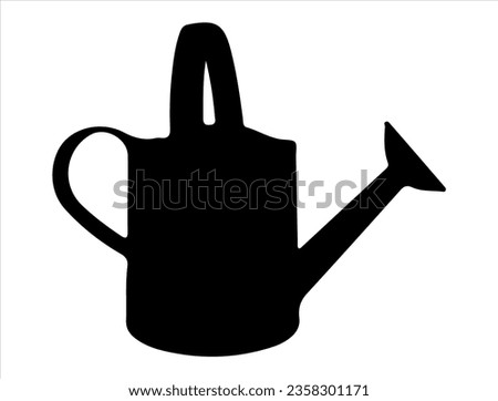 Watering can silhouette vector art