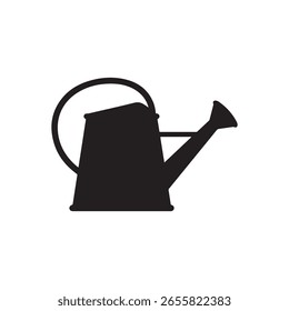 Watering can silhouette vector icon flat illustration design on white background