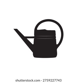 Watering can silhouette vector illustration on white background