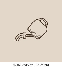 Watering can sketch icon. Watering can sketch icon.