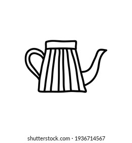 Watering can sketch icon for web, mobile and infographics. Hand drawn vector isolated on white background.